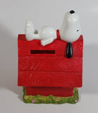 UFS United Features Syndicate Peanuts Snoopy Character Red Dog House Heavy Resin Coin Bank Cartoon Collectible