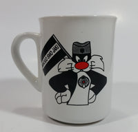 Hard To Find Looney Tunes Sylvester The Cat with Black and White Flag "Mnogo Smo Jaki" "Many Are Strong" Croatian Translation Ceramic Coffee Mug Cartoon Collectible