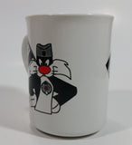 Hard To Find Looney Tunes Sylvester The Cat with Black and White Flag "Mnogo Smo Jaki" "Many Are Strong" Croatian Translation Ceramic Coffee Mug Cartoon Collectible