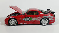 ERTL Racing Champions Universal Studios The Fast and The Furious Vin Diesel Dom's 1993 Mazda RX7 Red 1:24 Scale Die Cast Toy Car Vehicle Movie Film Collectible