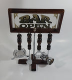 Vintage Bar Open Mirror Nostalgia Bar Tools Drink Mixing 13 3/4" Tall 5 Piece Set Man Cave Collectible