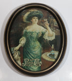 Vintage 1970s Pepsi Cola "Lady Gibson" Oval Brown Border Beverage Metal Serving Tray