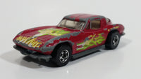 1987 Hot Wheels Split Window '63 Dark Red Die Cast Toy Car Vehicle - Hong Kong