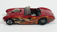 2004 Hot Wheels Camoflamage Austin Healey Red Convertible Die Cast Toy Car Vehicle