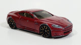 2012 Hot Wheels Faster Than Ever '12 Aston Martin DBS Dark Red Maroon Die Cast Toy Car Vehicle