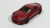 2012 Hot Wheels Faster Than Ever '12 Aston Martin DBS Dark Red Maroon Die Cast Toy Car Vehicle