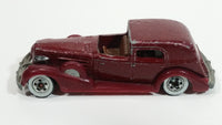 1983 Hot Wheels '35 Classic Caddy Cadillac Maroon Die Cast Toy Car Vehicle