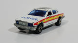 Majorette Jaguar XJ6 White No. 293 Police Cops 1/65 Scale Die Cast Toy Car Emergency Vehicle with Opening Doors