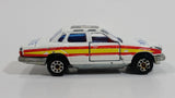 Majorette Jaguar XJ6 White No. 293 Police Cops 1/65 Scale Die Cast Toy Car Emergency Vehicle with Opening Doors