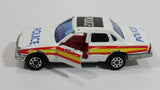 Majorette Jaguar XJ6 White No. 293 Police Cops 1/65 Scale Die Cast Toy Car Emergency Vehicle with Opening Doors