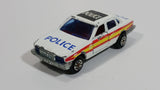 Majorette Jaguar XJ6 White No. 293 Police Cops 1/65 Scale Die Cast Toy Car Emergency Vehicle with Opening Doors