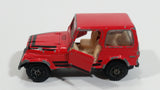 Vintage Jeep CJ-7 Red Die Cast Toy Car Vehicle with Opening Doors