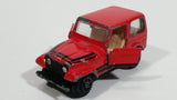 Vintage Jeep CJ-7 Red Die Cast Toy Car Vehicle with Opening Doors