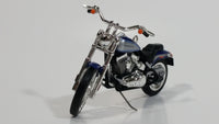 2005 Hallmark Harley Davidson Motor Cycle Dark Blue Die Cast Christmas Ornament Vehicle