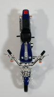 2005 Hallmark Harley Davidson Motor Cycle Dark Blue Die Cast Christmas Ornament Vehicle