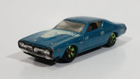 2011 Hot Wheels Muscle Mania '71 Dodge Charger Light Blue Die Cast Toy Muscle Car Vehicle