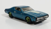 2011 Hot Wheels Muscle Mania '71 Dodge Charger Light Blue Die Cast Toy Muscle Car Vehicle