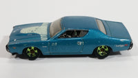 2011 Hot Wheels Muscle Mania '71 Dodge Charger Light Blue Die Cast Toy Muscle Car Vehicle