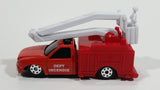 Maisto Fire Truck "Dept Incendie" Red Die Cast Toy Bucket Rescue Emergency Vehicle