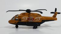 2011 Matchbox Sky Busters Mission Chopper Helicopter Hawaiian Excursions Volcano Tours Metallic Brown Die Cast Toy Aircraft Vehicle