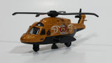 2011 Matchbox Sky Busters Mission Chopper Helicopter Hawaiian Excursions Volcano Tours Metallic Brown Die Cast Toy Aircraft Vehicle