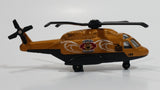 2011 Matchbox Sky Busters Mission Chopper Helicopter Hawaiian Excursions Volcano Tours Metallic Brown Die Cast Toy Aircraft Vehicle