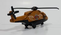 2011 Matchbox Sky Busters Mission Chopper Helicopter Hawaiian Excursions Volcano Tours Metallic Brown Die Cast Toy Aircraft Vehicle