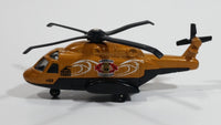 2011 Matchbox Sky Busters Mission Chopper Helicopter Hawaiian Excursions Volcano Tours Metallic Brown Die Cast Toy Aircraft Vehicle