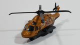 2011 Matchbox Sky Busters Mission Chopper Helicopter Hawaiian Excursions Volcano Tours Metallic Brown Die Cast Toy Aircraft Vehicle