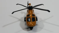 2011 Matchbox Sky Busters Mission Chopper Helicopter Hawaiian Excursions Volcano Tours Metallic Brown Die Cast Toy Aircraft Vehicle