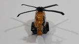 2011 Matchbox Sky Busters Mission Chopper Helicopter Hawaiian Excursions Volcano Tours Metallic Brown Die Cast Toy Aircraft Vehicle