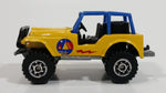 1999 Matchbox Wilderness Road Trip Jeep 4x4 Yellow Die Cast Toy Car Vehicle