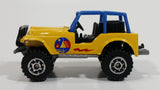 1999 Matchbox Wilderness Road Trip Jeep 4x4 Yellow Die Cast Toy Car Vehicle