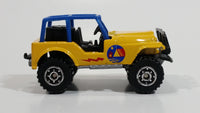 1999 Matchbox Wilderness Road Trip Jeep 4x4 Yellow Die Cast Toy Car Vehicle