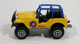 1999 Matchbox Wilderness Road Trip Jeep 4x4 Yellow Die Cast Toy Car Vehicle