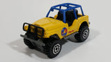 1999 Matchbox Wilderness Road Trip Jeep 4x4 Yellow Die Cast Toy Car Vehicle