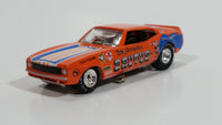 1999 Johnny Lightning NHRA Funny Car Legends Ford Mustang Lew Arrington Orange Die Cast Toy Car Vehicle with Lift Up Body