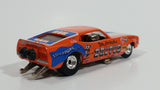 1999 Johnny Lightning NHRA Funny Car Legends Ford Mustang Lew Arrington Orange Die Cast Toy Car Vehicle with Lift Up Body