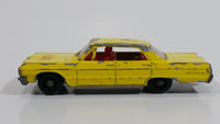 Vintage 1965 Lesney Matchbox Series Chevrolet Impala Taxi Cab No. 20 Yellow Die Cast Toy Car Vehicle