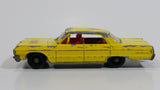 Vintage 1965 Lesney Matchbox Series Chevrolet Impala Taxi Cab No. 20 Yellow Die Cast Toy Car Vehicle