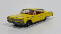 Vintage 1965 Lesney Matchbox Series Chevrolet Impala Taxi Cab No. 20 Yellow Die Cast Toy Car Vehicle