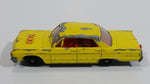 Vintage 1965 Lesney Matchbox Series Chevrolet Impala Taxi Cab No. 20 Yellow Die Cast Toy Car Vehicle