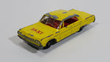 Vintage 1965 Lesney Matchbox Series Chevrolet Impala Taxi Cab No. 20 Yellow Die Cast Toy Car Vehicle