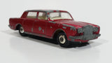 Vintage Lesney Products Matchbox Rolls Royce Silver Shadow Red No. 24 Die Cast Toy Car Vehicle with Opening Trunk