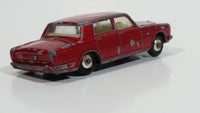 Vintage Lesney Products Matchbox Rolls Royce Silver Shadow Red No. 24 Die Cast Toy Car Vehicle with Opening Trunk