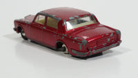 Vintage Lesney Products Matchbox Rolls Royce Silver Shadow Red No. 24 Die Cast Toy Car Vehicle with Opening Trunk