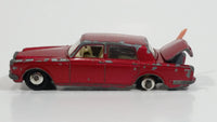 Vintage Lesney Products Matchbox Rolls Royce Silver Shadow Red No. 24 Die Cast Toy Car Vehicle with Opening Trunk