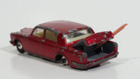 Vintage Lesney Products Matchbox Rolls Royce Silver Shadow Red No. 24 Die Cast Toy Car Vehicle with Opening Trunk