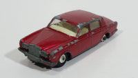 Vintage Lesney Products Matchbox Rolls Royce Silver Shadow Red No. 24 Die Cast Toy Car Vehicle with Opening Trunk