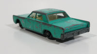 Vintage 1964 Lesney Matchbox Series Lincoln Continental No. 31 Green Die Cast Toy Car Vehicle with Opening Trunk